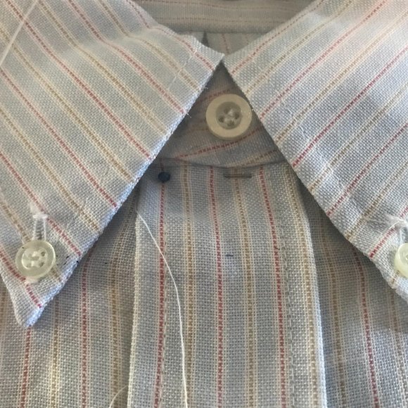 Vintage Deadstock JON MAURICE FASHION For ESSLEY 1970s striped button down shirt - Picture 6 of 12